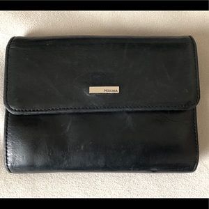 Perlina black leather wallet
